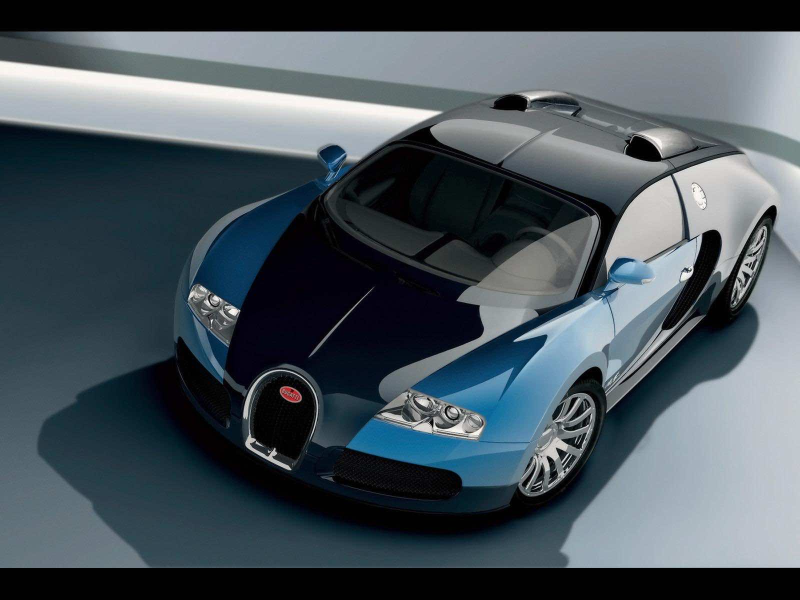 Sleek Bugatti Veyron in Blue and Black