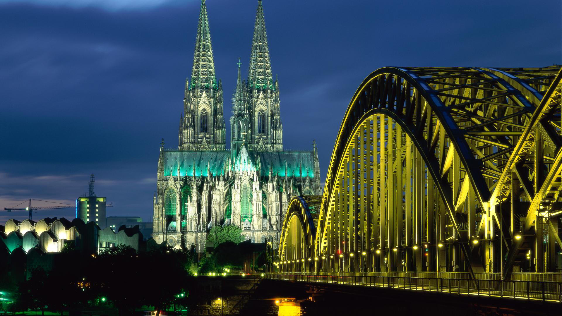 Cologne Germany Bridge Hohenzollern Cathedral Wallpaper