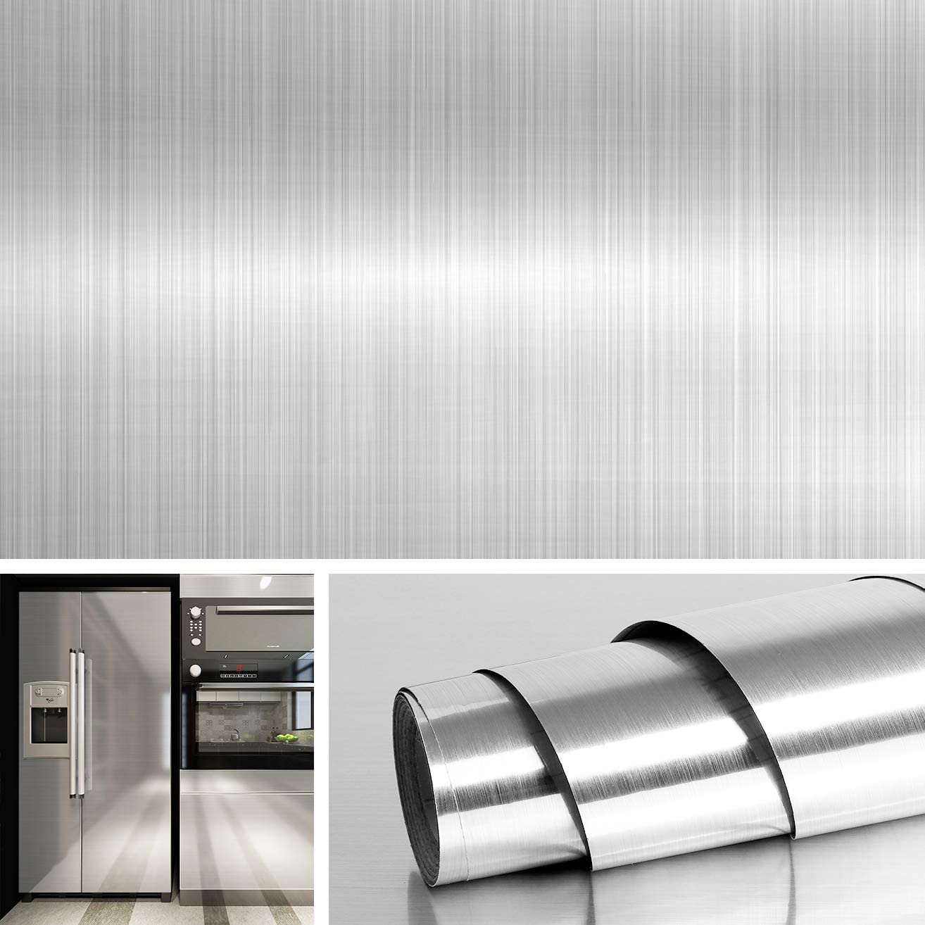 Amazon Livelynine Brushed Nickel Vinyl Peel And Stick