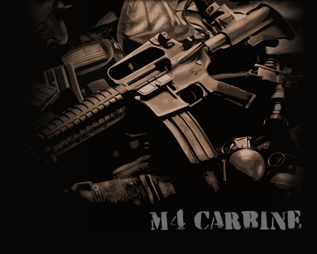 M4 Carbine Wallpaper HD Widescreen High Res