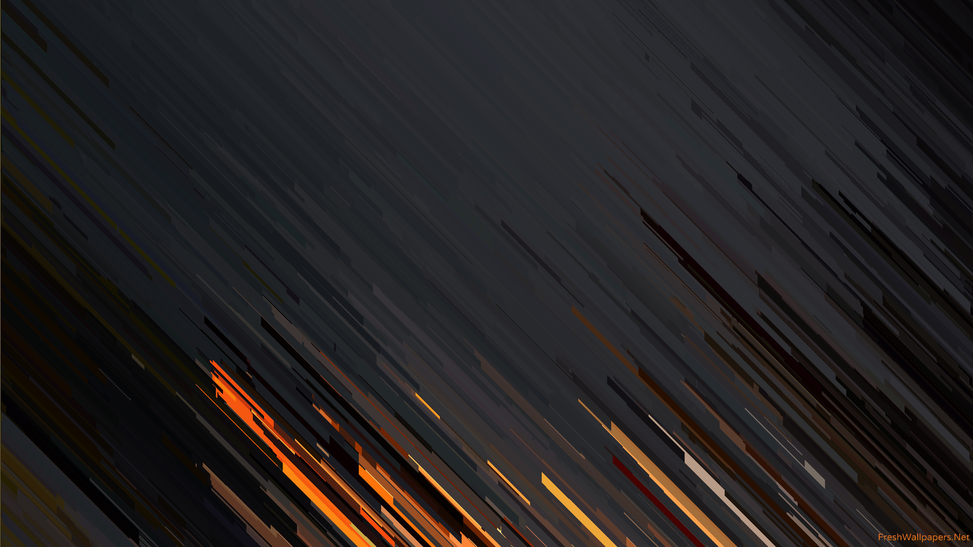 Abstract background with diagonal lines in dark gray, orange, and brown