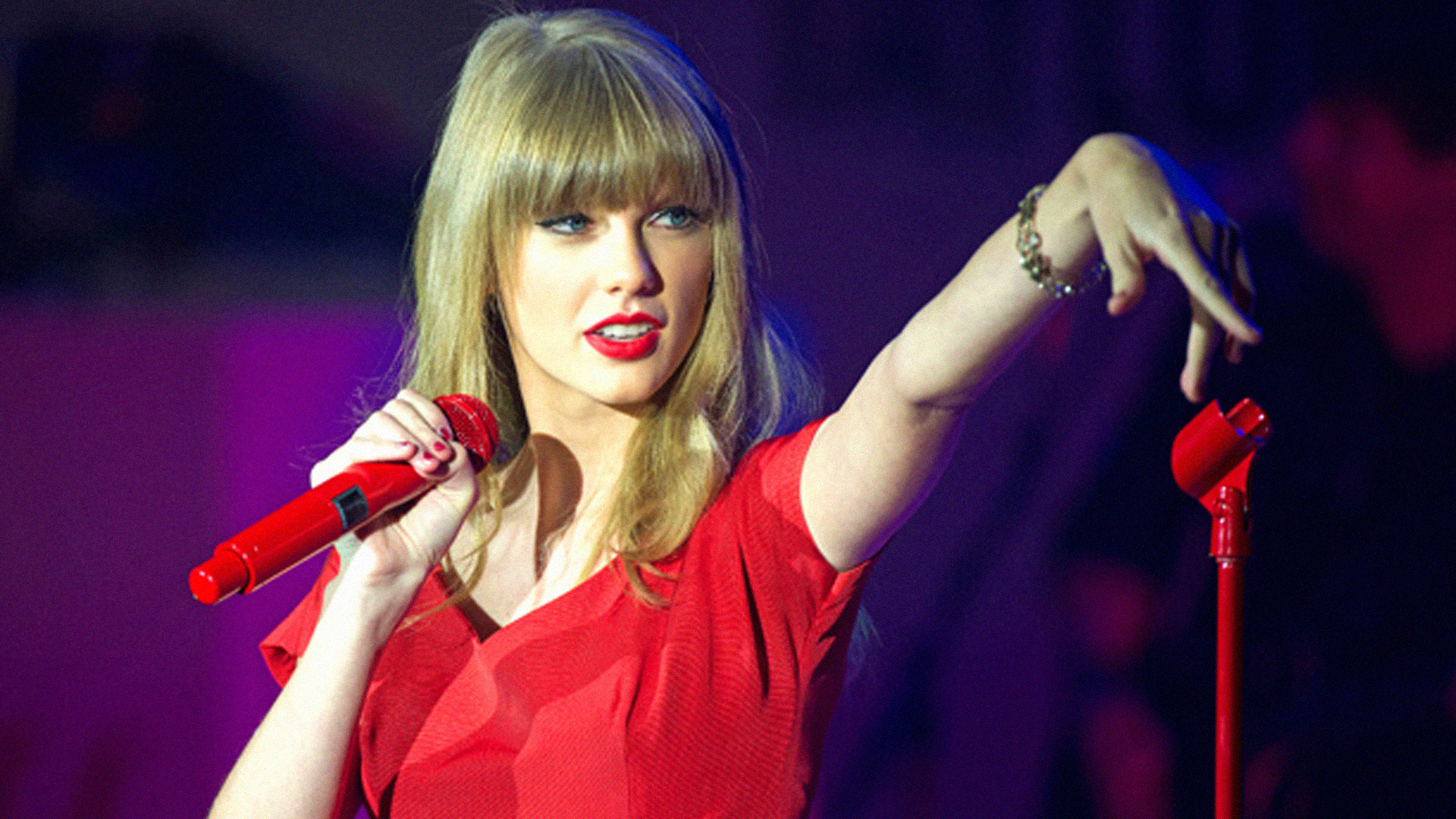 Taylor Swift Red Dress Hd Wallpaper Hiresmoall