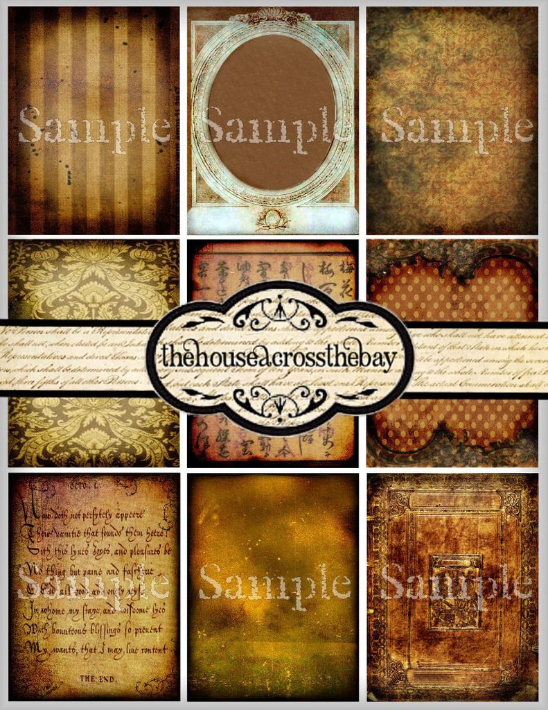 Brown Atc Background X Inches Digital Image Potion