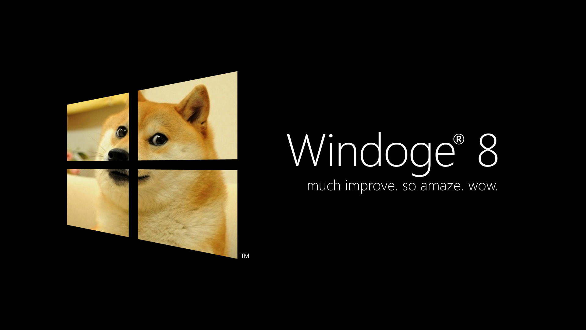Windoge Black Doge Wallpaper