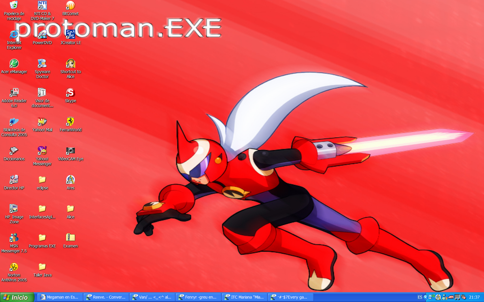 Protoman Exe Desktop By Leeveey
