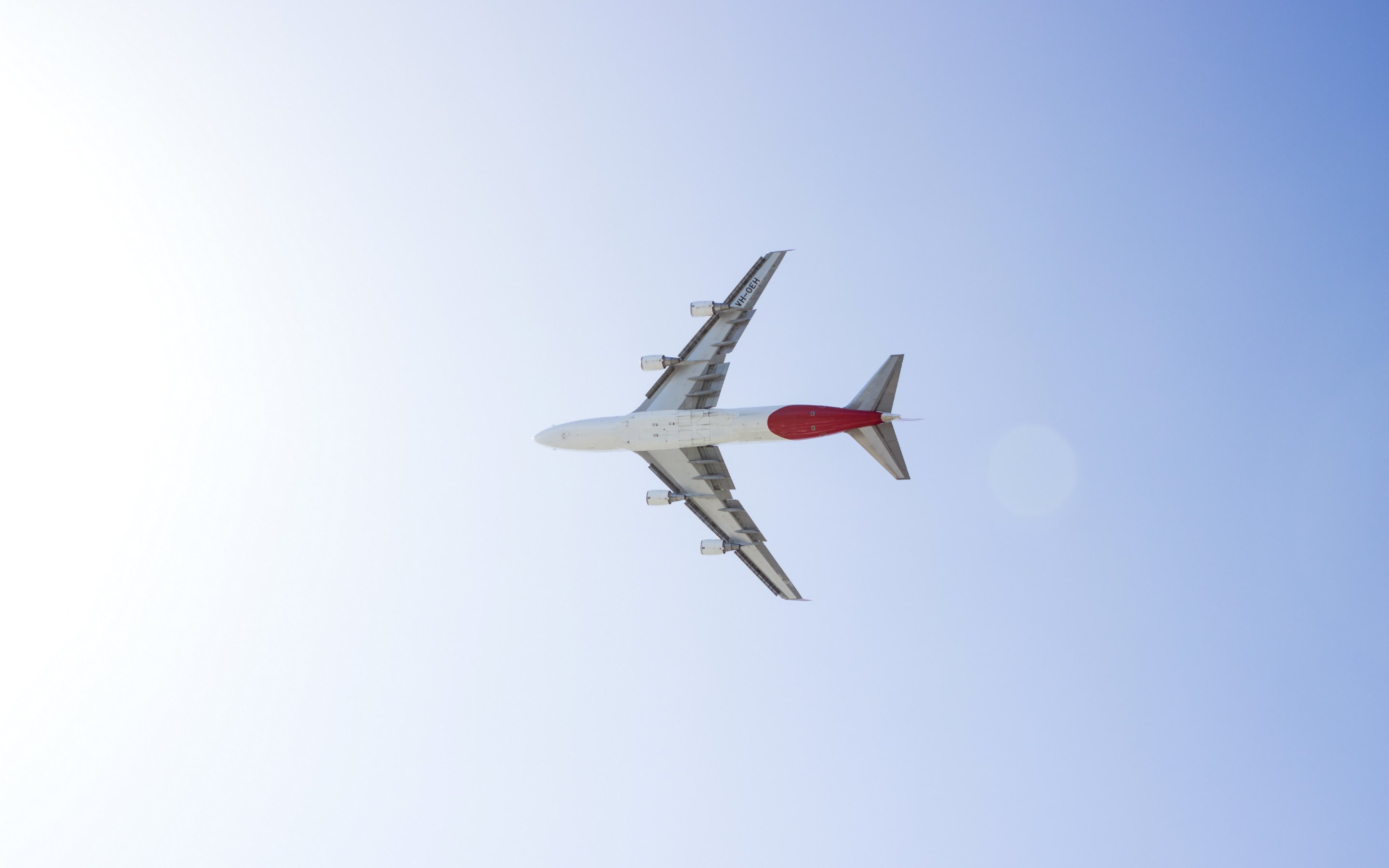 Qantas Airplane Above Sydney HD Wallpaper 4k Aircraft