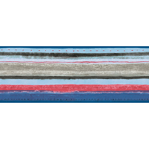  border dark blue red black blue mountain multi stripe wallpaper border