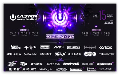 Ultra Music Festival 2013 HD wallpaper for Wide 53 Widescreen WGA
