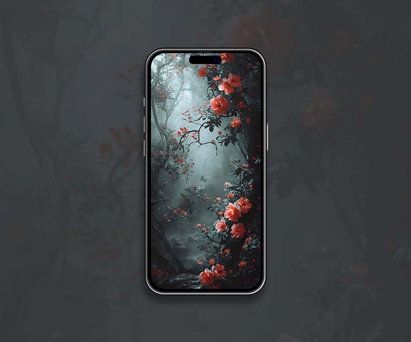 Moody Floral Nature Wallpaper