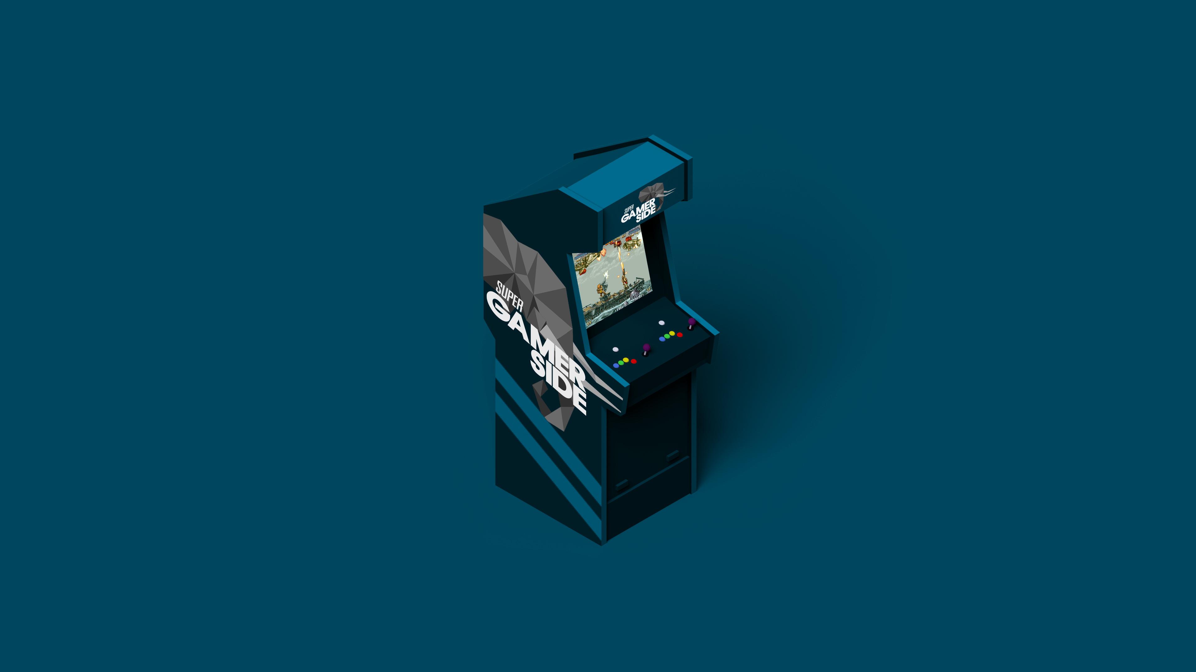 Gamerside Arcade Gaming Minimalist 4k Wallpaper HD Games