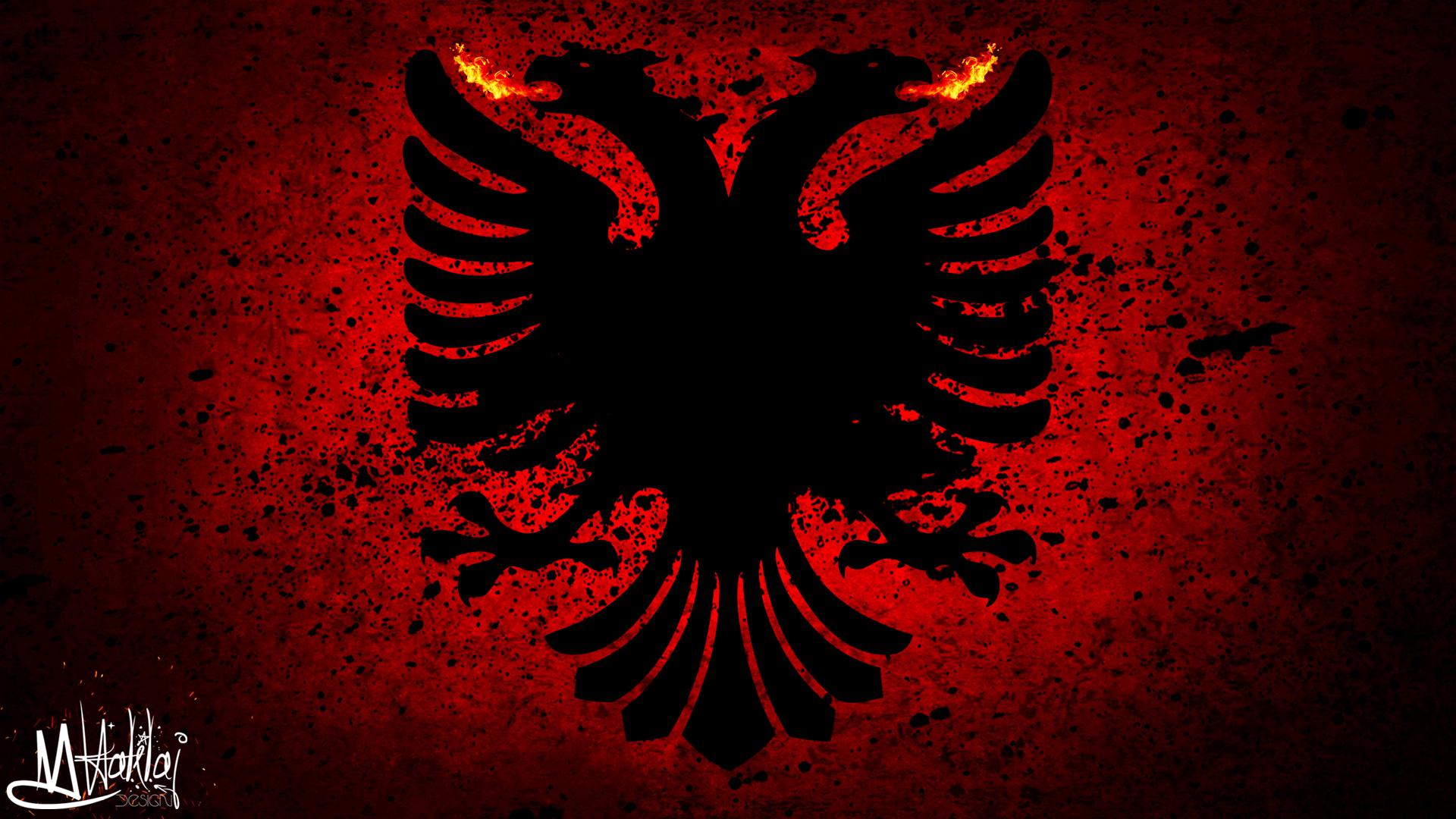 Albanian Flag Grunge High Quality And Resolution