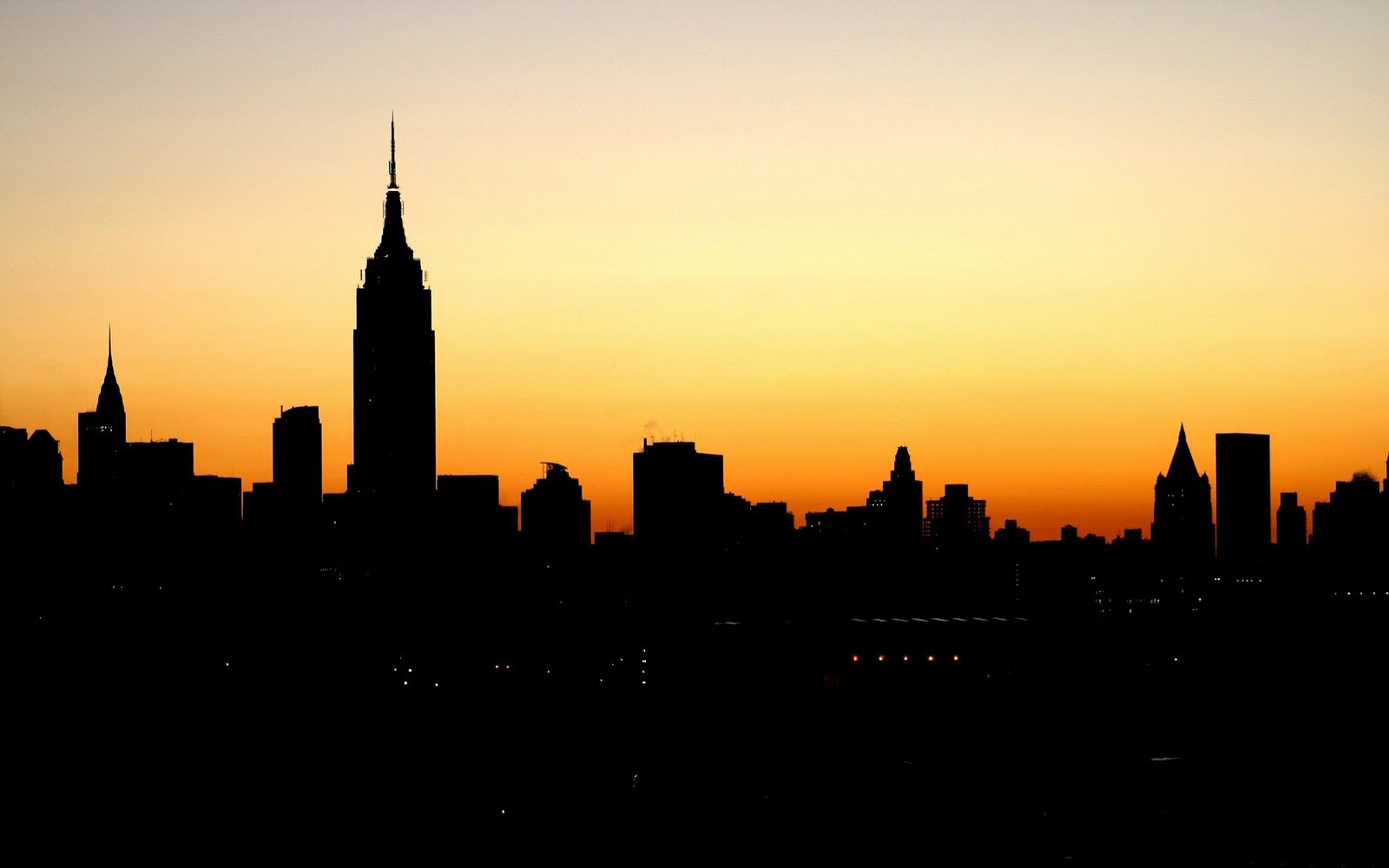 Bureaublad Achtergrond Met De Skyline Van New York