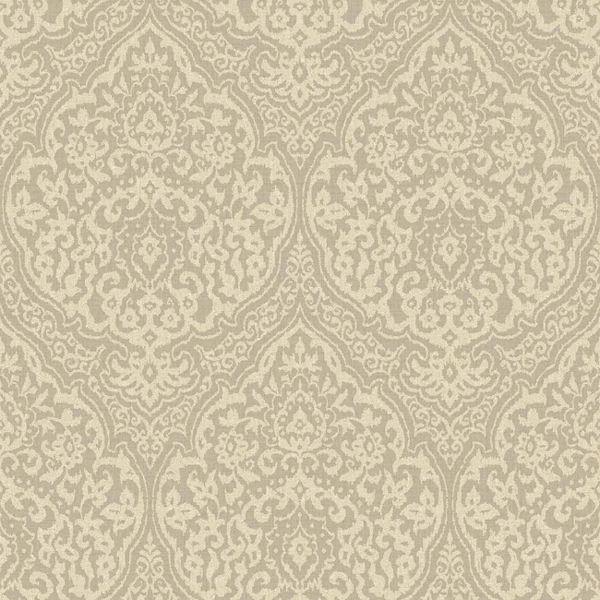Grey and Cream Framed Damask Wallpaper   Wall Sticker Outlet