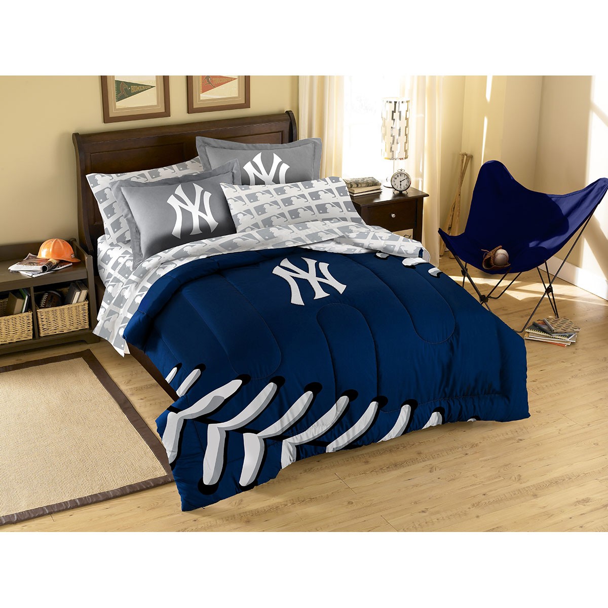 New York Yankees Contrast Twin Forter Bed In A Bag
