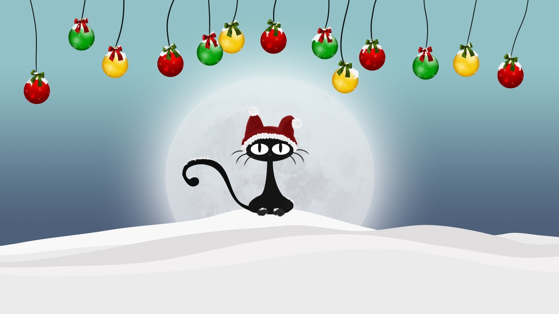 Funny Christmas Cat   Download Wallpaper