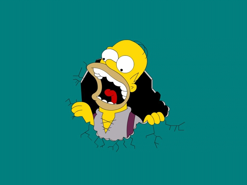 Funny Homer Simpson The Simpsons Tv Series Wallpaper