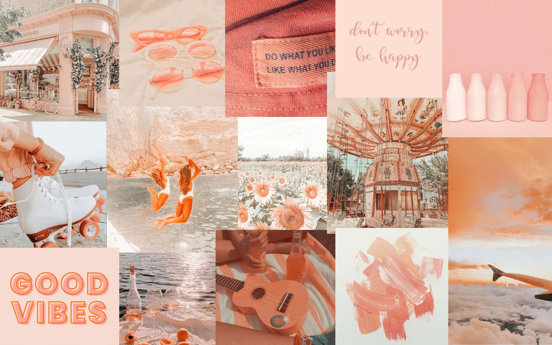 Colorful Orange And Peach Hues Come Together For A Bright Wallpaper