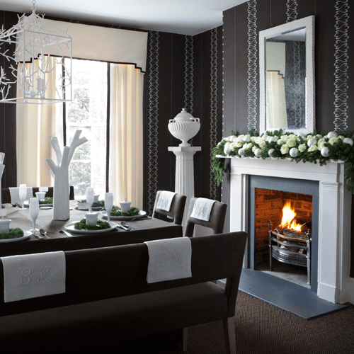 New Home Interior Design Dining room wallpaper ideas 500x500