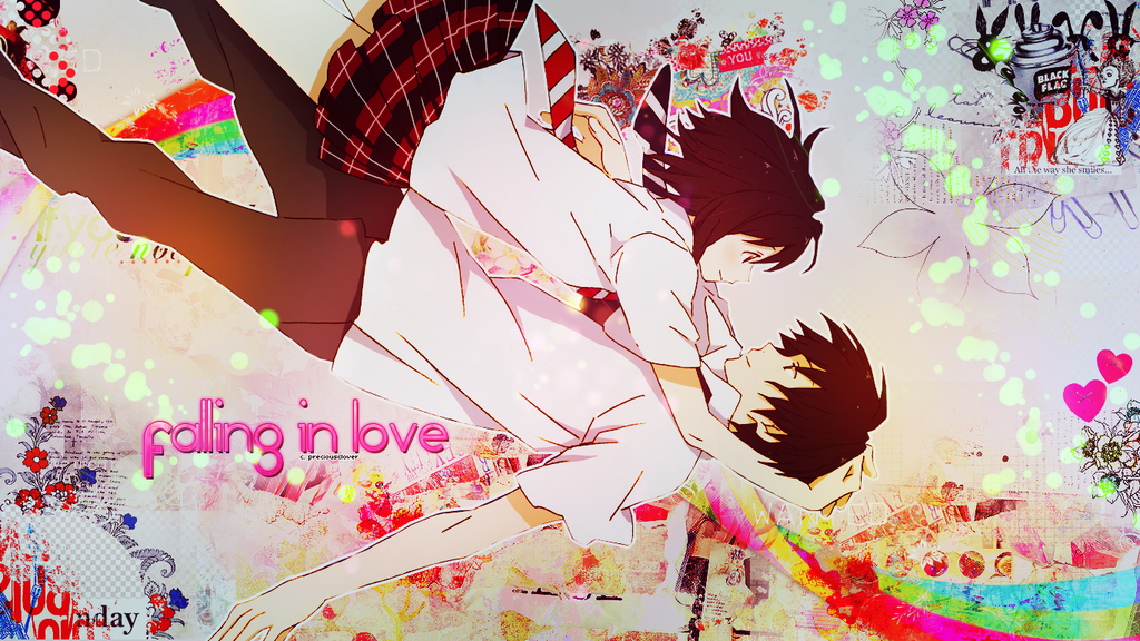 Wallpaper Random Anime Couple by preciousclover