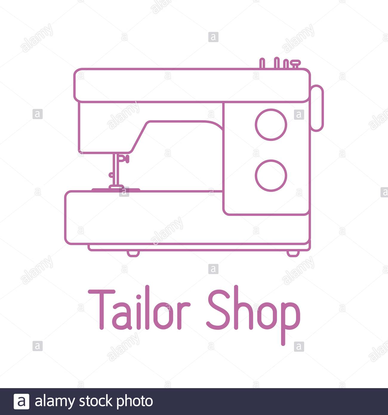 Free download Vector illustration Sewing machine on white background