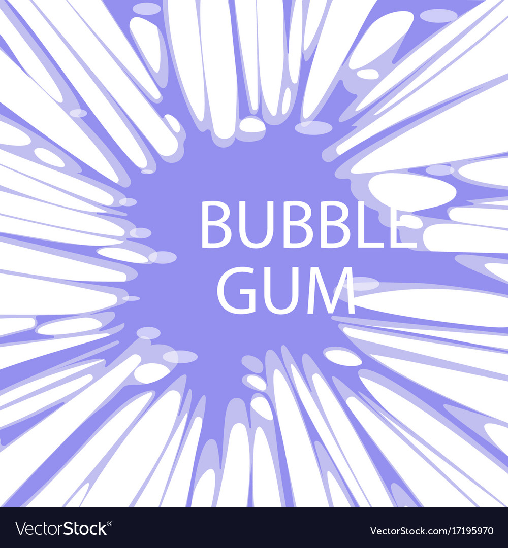 Bubble Gum Purple Background With Burst Of Chewing