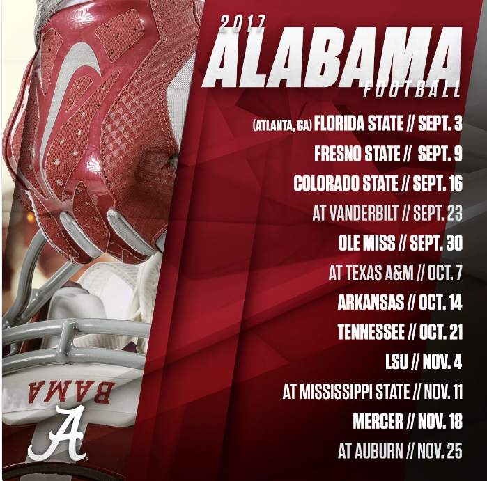 Alabama Football Schedule Work Wallpaper