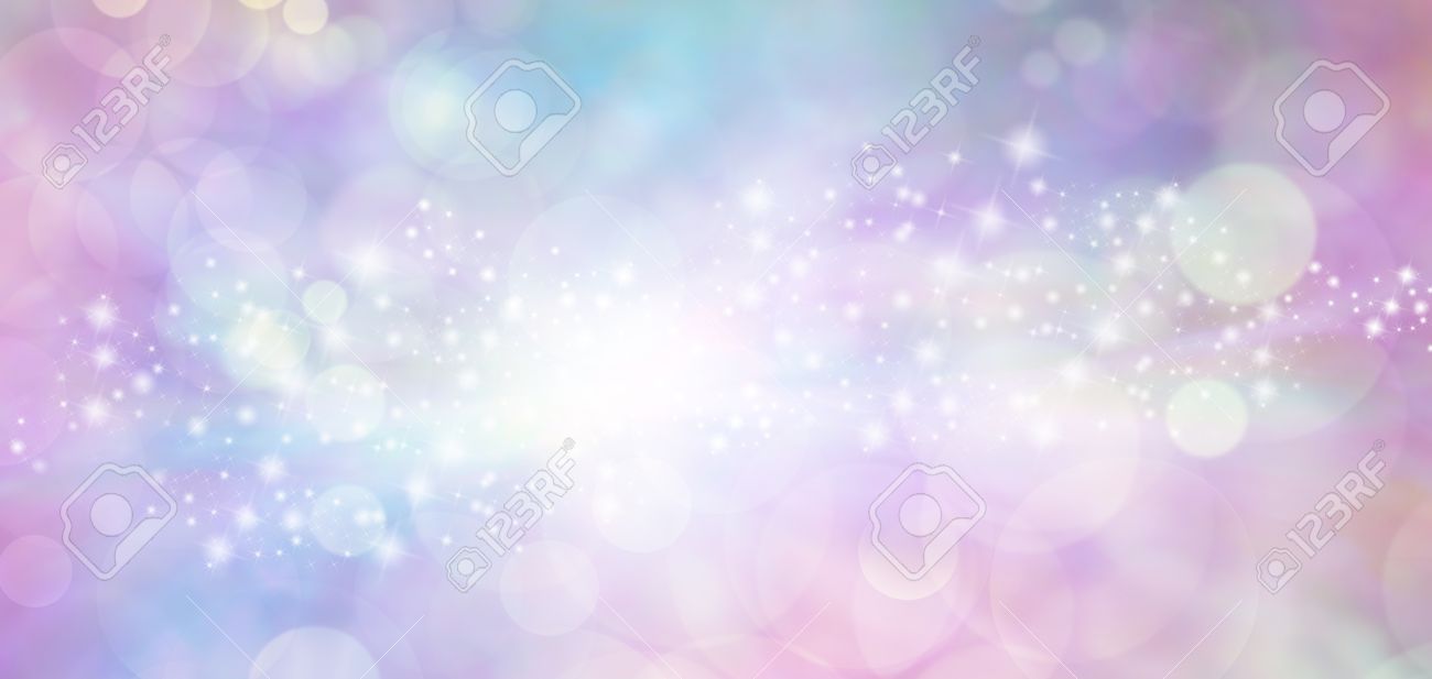 Pink And Blue Starry Glitter Feminine Toned Bokeh Background