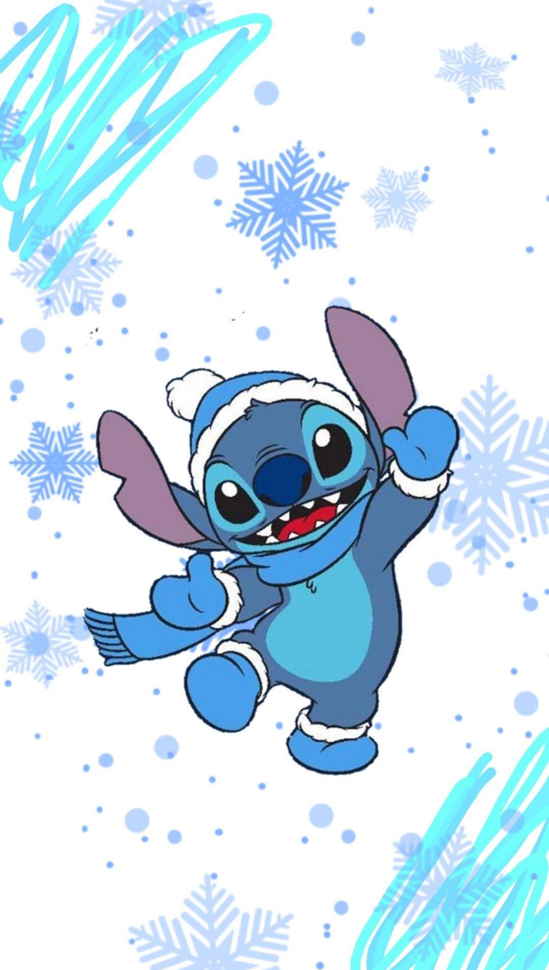 Download Cold Blue Christmas Stitch Wallpaper