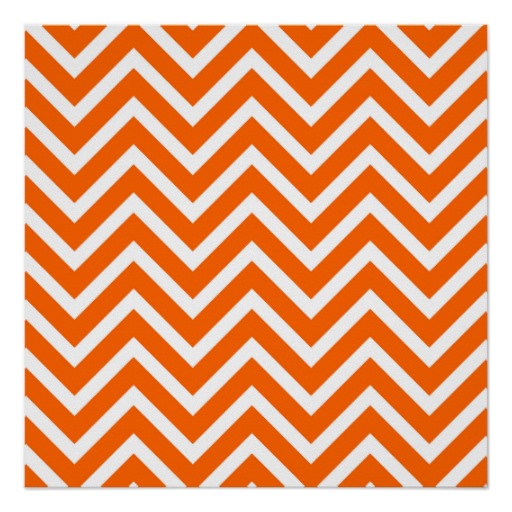 Orange Modern Chevron Andes Zigzag Pattern Print