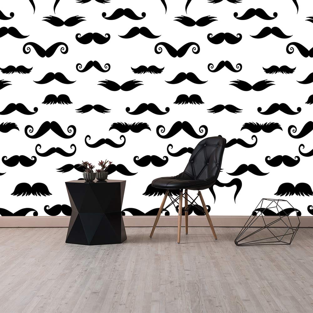 Amazon Mustache And Beard Pattern Wallpaper Design For