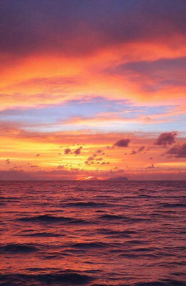 Sunset Ocean Rainbow Wallpaper