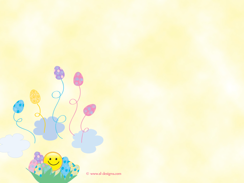 Easter Desktop Wallpaper  easter eggs and smiley 1024x768