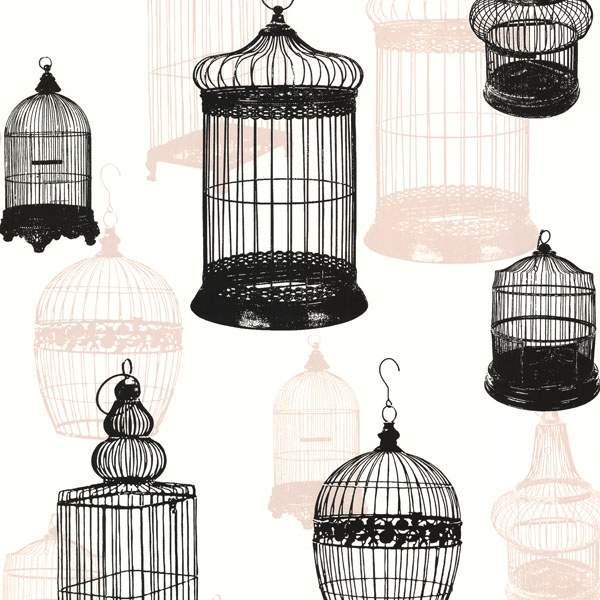 Pink Bird Cages Avian Beacon House Wallpaper