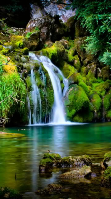Wallpaper Spring Waterfall For Your