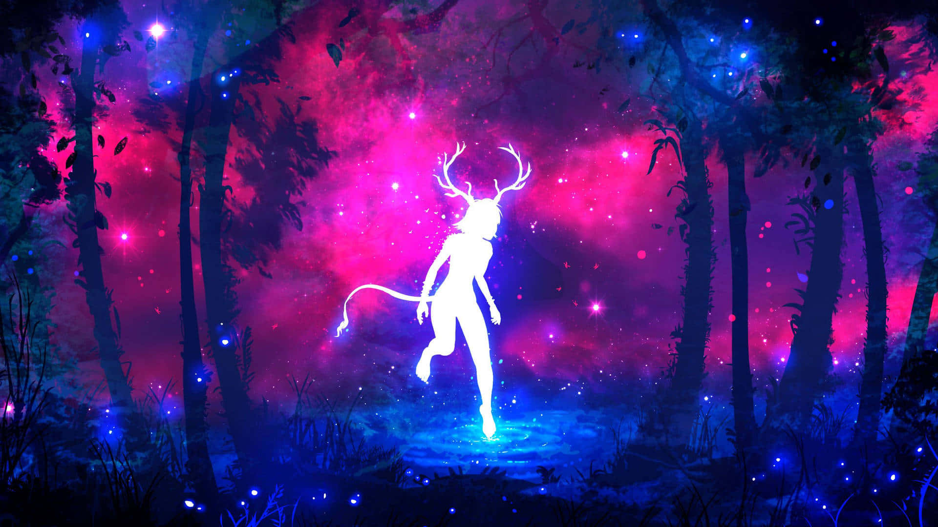 Blue And Pink Aesthetic Neon Wallpaper