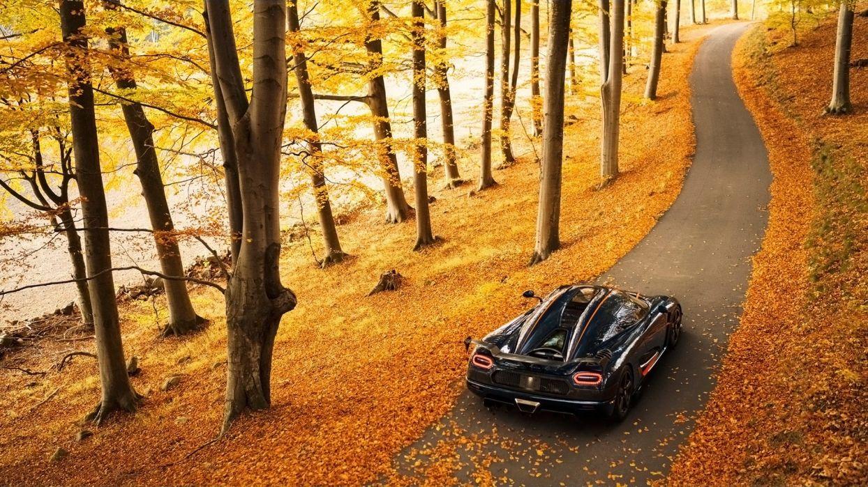 Autumn Roads Koenigsegg Agera Rs Trees Cars Nature Wallpaper