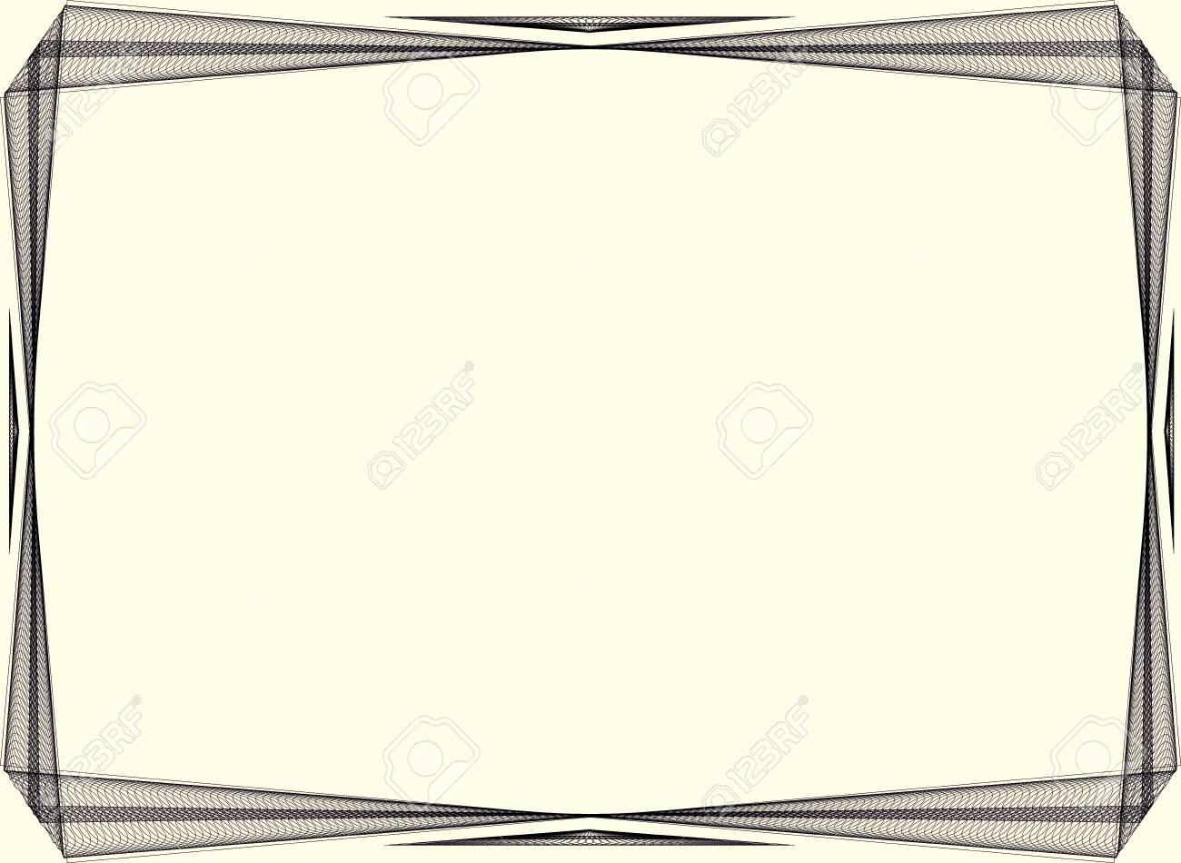 Insulated Frame Background Template For Certificate Or Diploma
