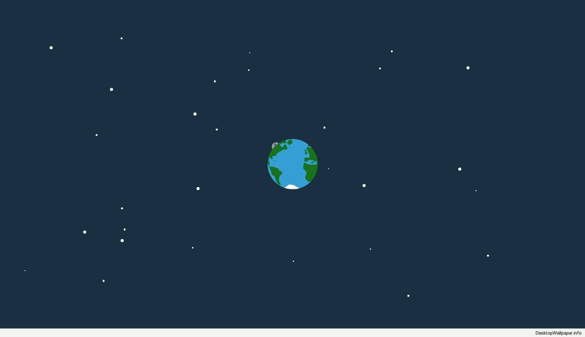 Minimalist Desktop Earth And Stars Ep6Sjt32Dfts8Rti Wallpaper