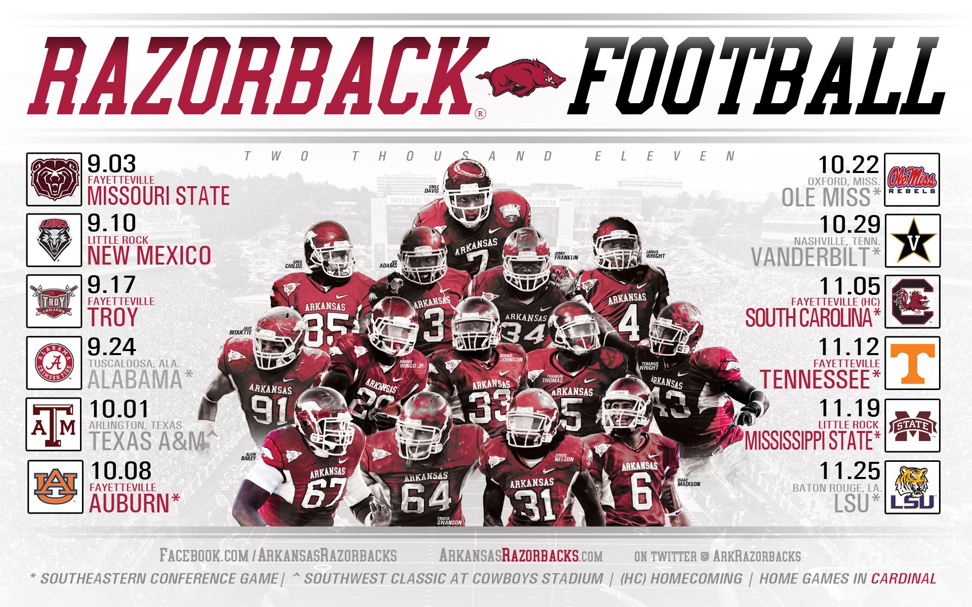 🔥 [48+] 2015 Razorbacks Football Schedule Wallpapers WallpaperSafari