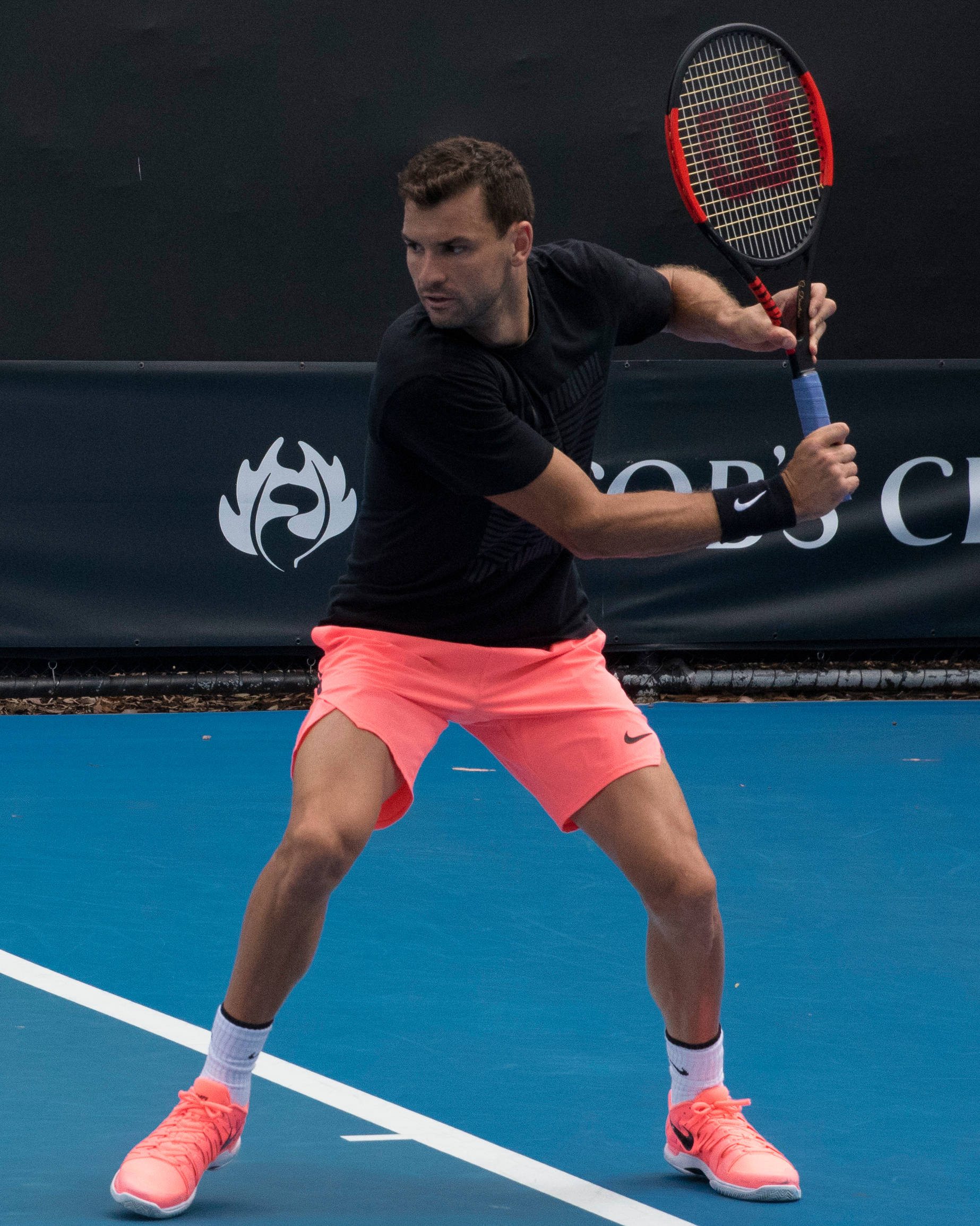 Black And White Grigor Dimitrov Wallpaper