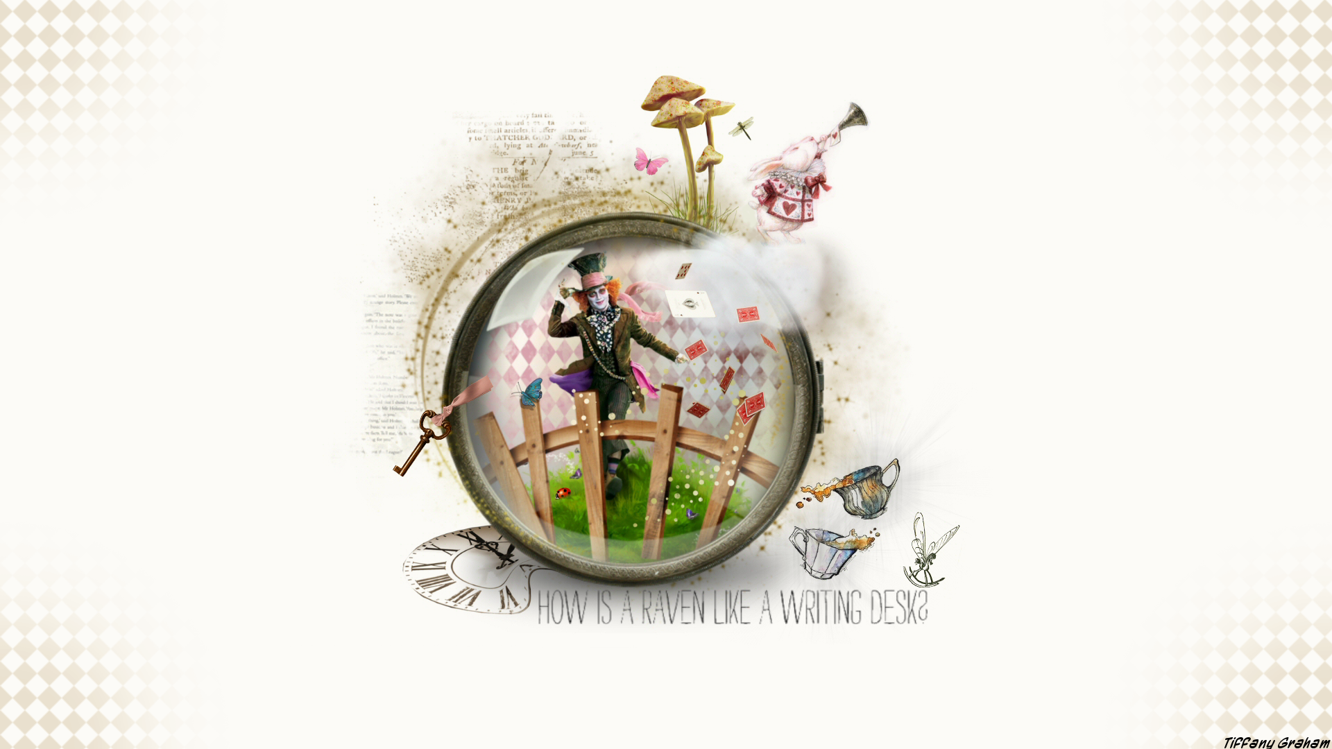Alice In Wonderland Background Wallpaper