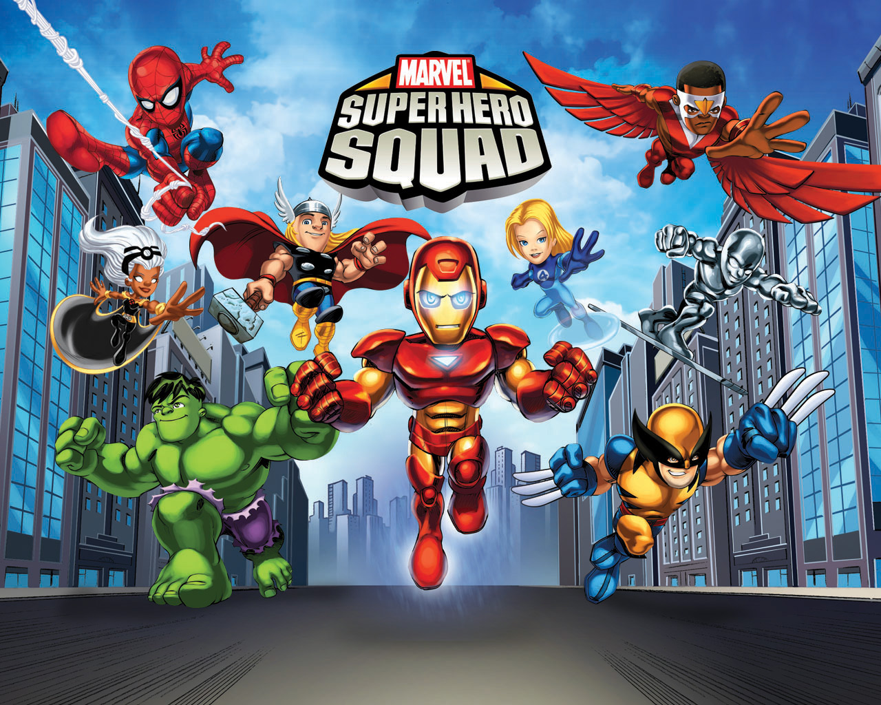 Home Wallpaper Marvel Super Hero Squad