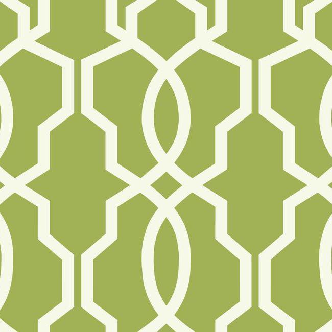 Wallpaper Designer Hourglass Geometric Lattice Trellis White on Lime 650x650