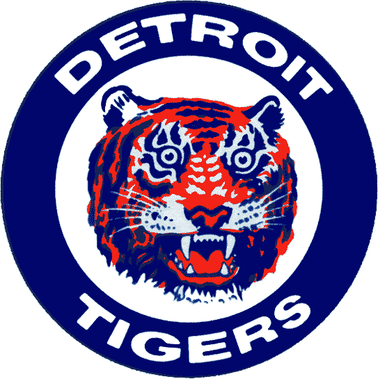 Detroit Tigers Primary Logo A Tiger Head In Navy Ring With