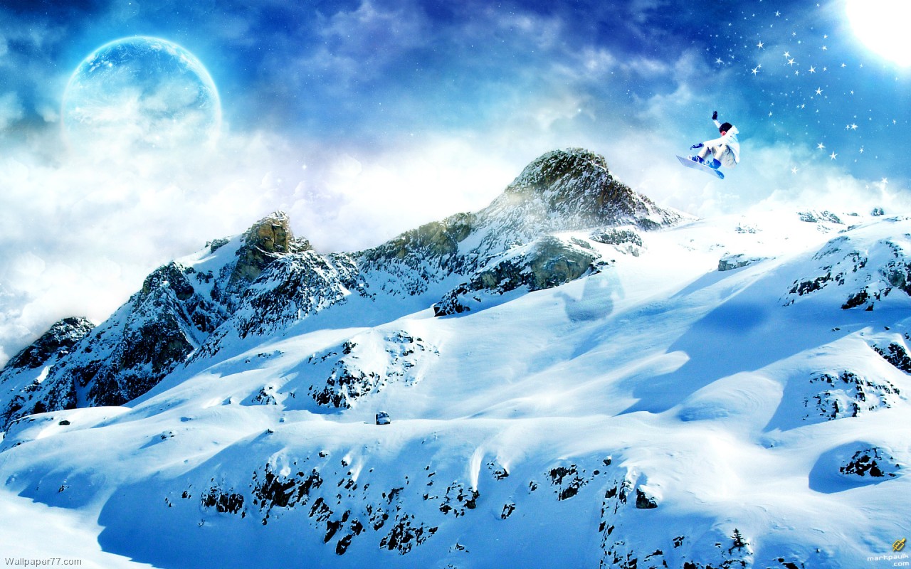 Snowboarding Pixels Wallpaper Tagged Landscape Winter