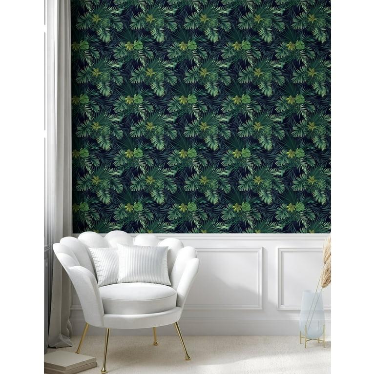 Exotic Peel Stick Wallpaper Botanical Leaf Print Pattern Of