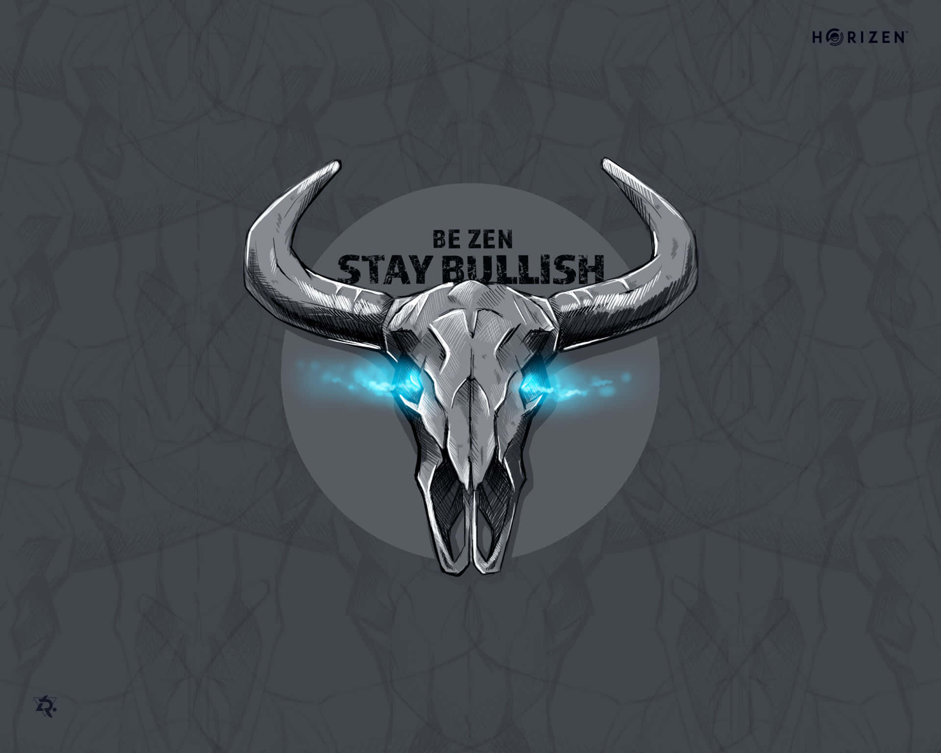 Rustic Bull Skull Against A Pale Wallpaper