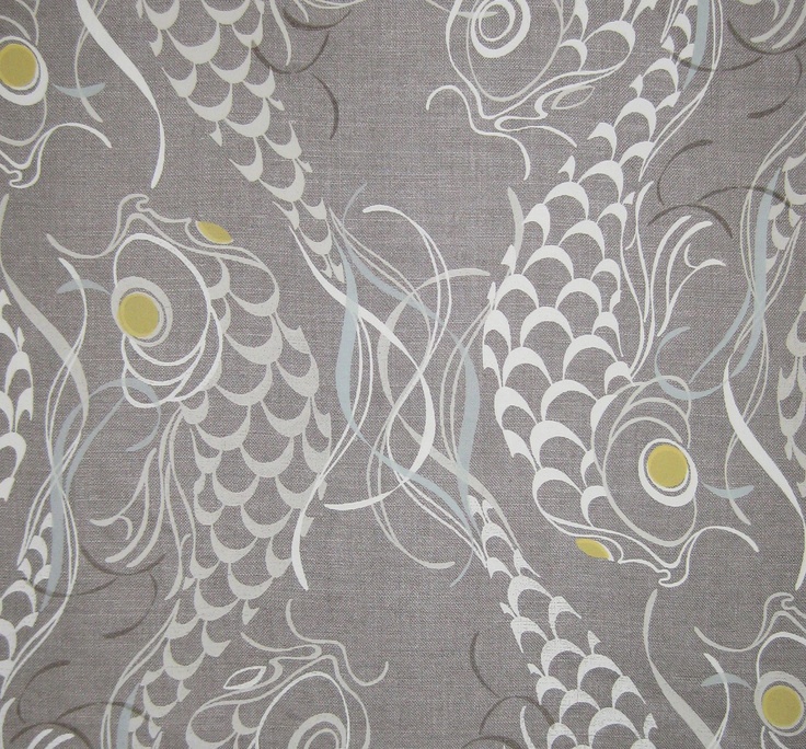 Coy Silverfish Linen Walnut Wallpaper Textiles