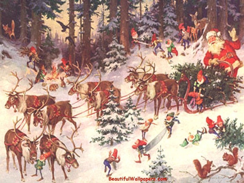 Christmas In The Forest Halloween Thanksgiving New Yea