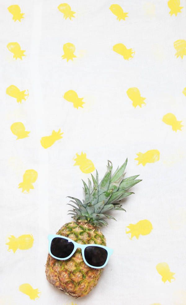 Pineapple Stamped Scarf Diy iPhone
